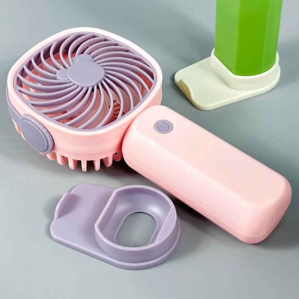 Вентилятор KLW-F8 Mini з підставкою для телефону (з вбуд. акум.) (17cm)