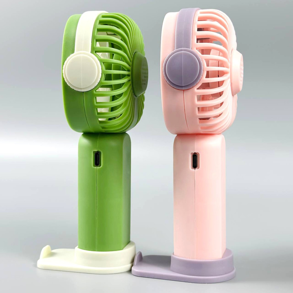 Вентилятор KLW-F8 Mini з підставкою для телефону (з вбуд. акум.) (17cm)