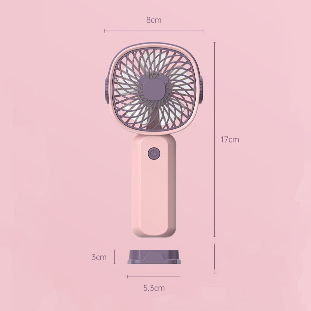 Вентилятор KLW-F8 Mini з підставкою для телефону (з вбуд. акум.) (17cm)