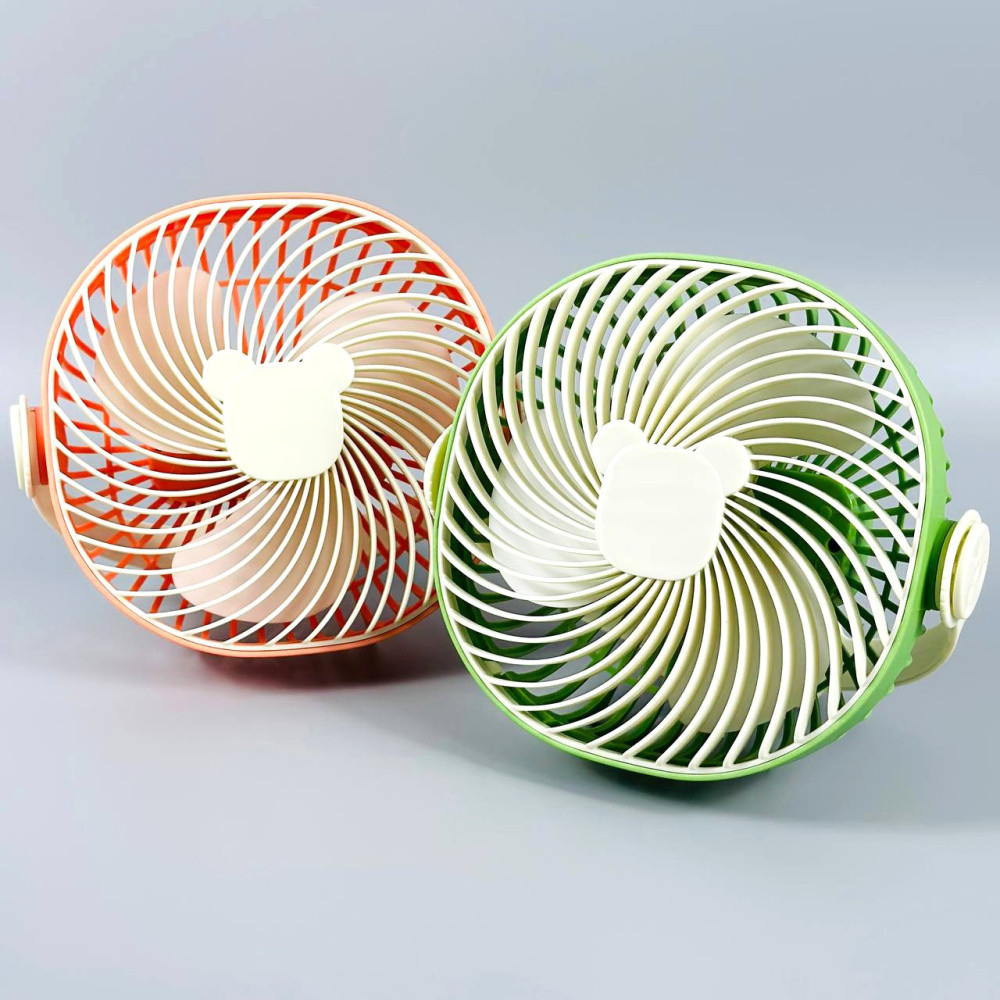 Вентилятор KLW-F9  Mini настільний, підвісний з нахилом (з вбуд. акум.) (17,3cm)