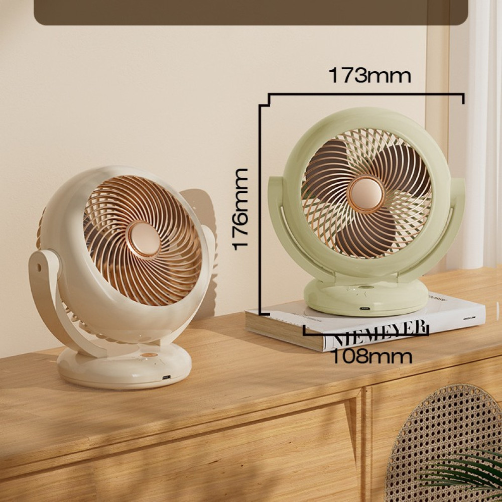 Вентилятор F8 Mini настільний з нахилом (з вбуд. акум.) (17,6сm) 