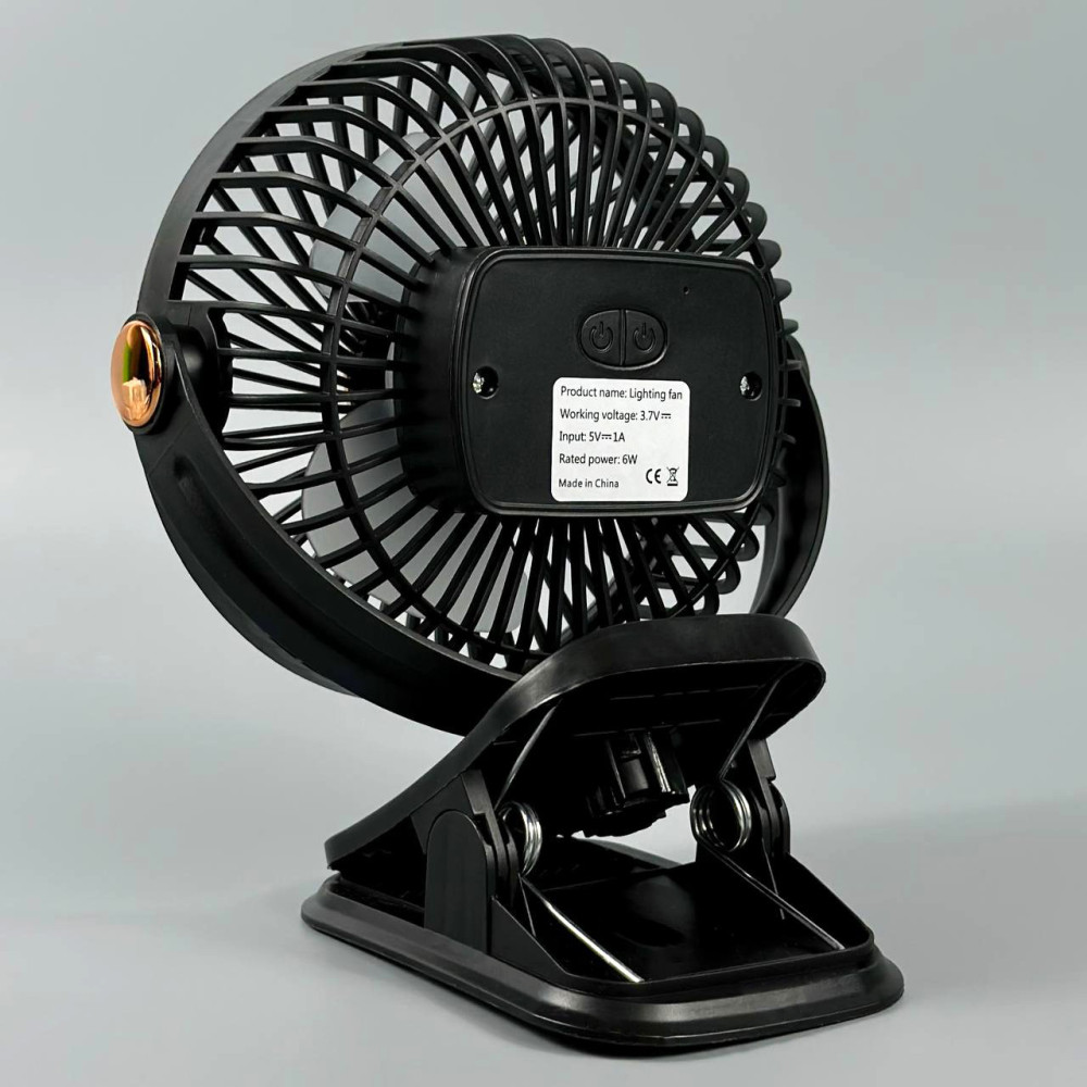 Вентилятор Mini 31 3in1 на прищіпці, підвісний з нахилом (з вбуд. акум.) (19,2cm)