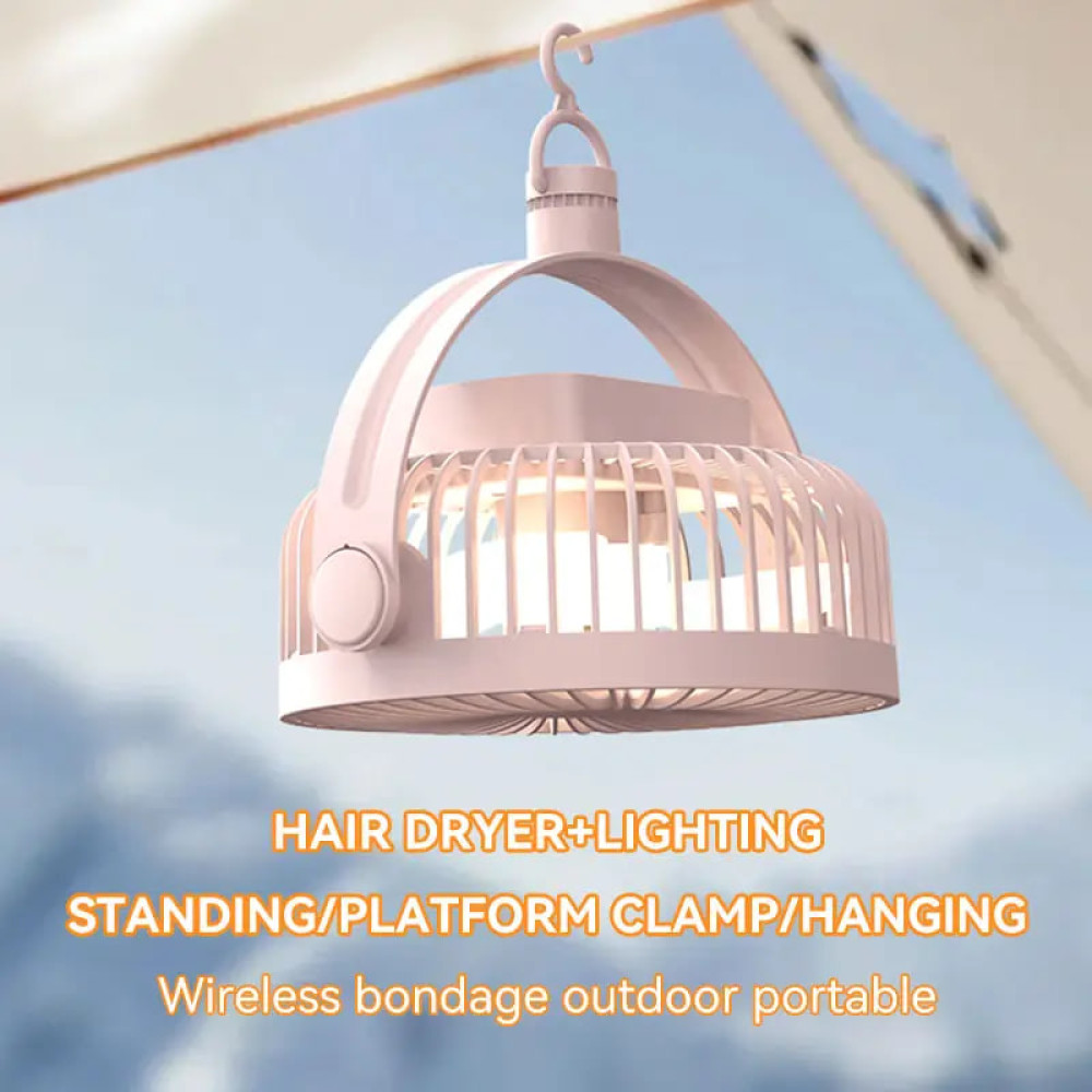 Вентилятор Mini 33 3in1 на прищіпці, підвісний з нахилом (з вбуд. акум.) (19,5cm)