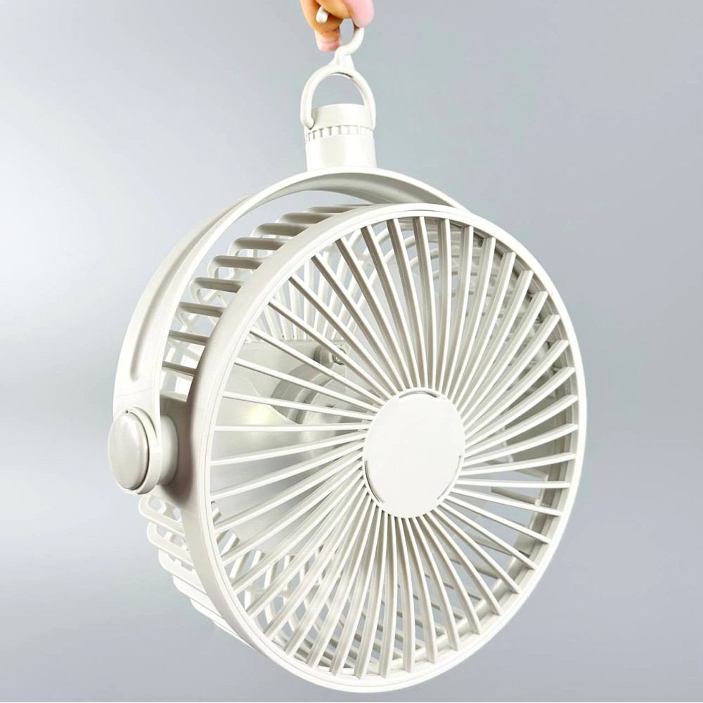 Вентилятор Mini 33 3in1 на прищіпці, підвісний з нахилом (з вбуд. акум.) (19,5cm)