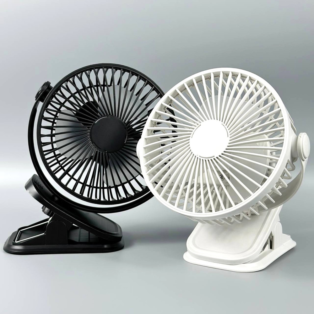 Вентилятор Mini 33 3in1 на прищіпці, підвісний з нахилом (з вбуд. акум.) (19,5cm)