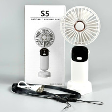 Вентилятор S5 з цифровим дисплеєм 1200mAh (з вбуд. акум.) (19сm)