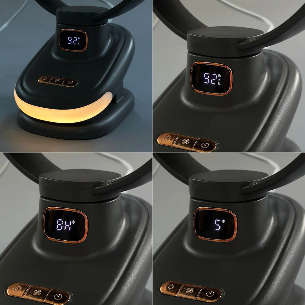 Вентилятор S6 3in1 на прищіпці з нахилом 2400mAh (з вбуд. акум.) (26cm)