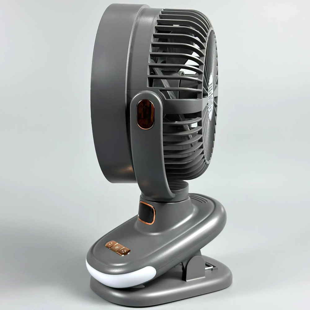 Вентилятор S6 3in1 на прищіпці з нахилом 2400mAh (з вбуд. акум.) (26cm)