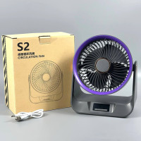 Вентилятор S2 настільний з нахилом та цифровим дисплеєм 3600mAh (з вбуд. акум.) (20сm)