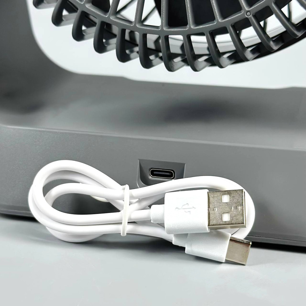 Вентилятор S2 настільний з нахилом та цифровим дисплеєм 3600mAh (з вбуд. акум.) (20сm)