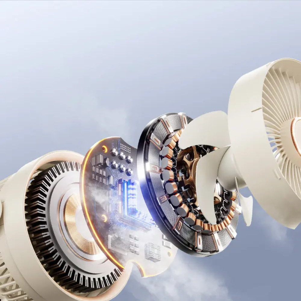 Вентилятор S2 настільний з нахилом та цифровим дисплеєм 3600mAh (з вбуд. акум.) (20сm)