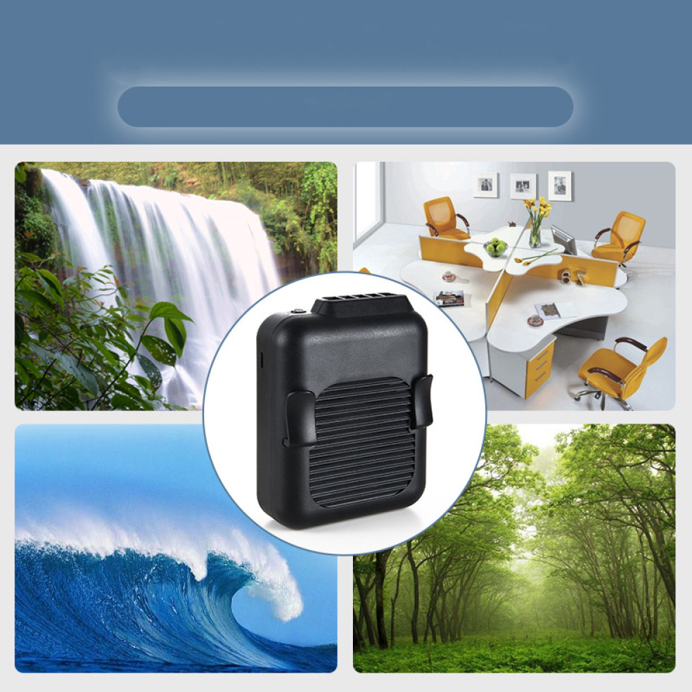 Вентилятор Multifunctional Mini 3 in1 з кріпленням на пояс, підвісний, настільний, + Power bank (з вбуд. акум.) (11cm)