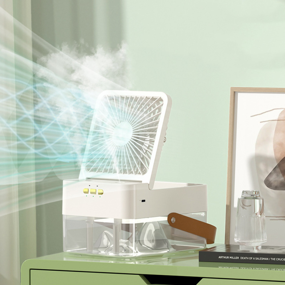 Вентилятор JX-001 з функцією охолодження та зволоження повітря 4000mAh (з вбуд. акум.) (27,5cm)