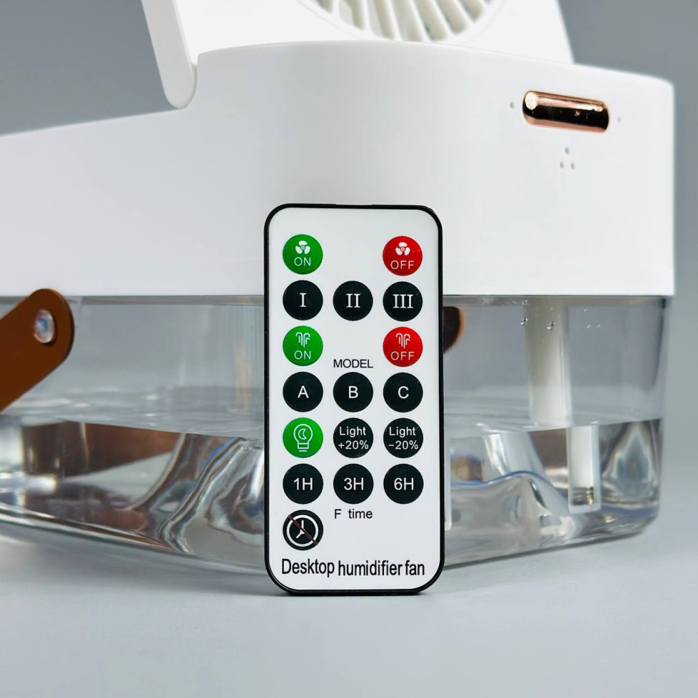 Вентилятор JX-001 з функцією охолодження та зволоження повітря 4000mAh (з вбуд. акум.) (27,5cm)