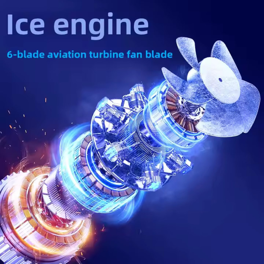 Вентилятор T12 з цифровим дисплеєм 1200mAh (з вбуд. акум.) (15,4см)