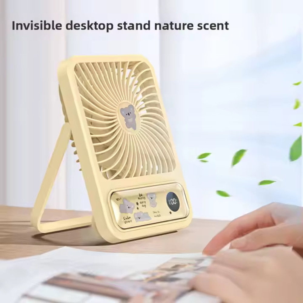 Вентилятор T101 настільний, з цифровим дисплеєм 1200mAh (з вбуд. акум.) (18,4см)