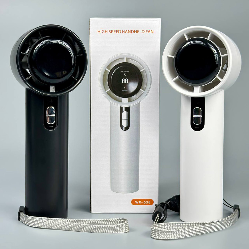 Вентилятор 638 з цифровим дисплеєм 1800mAh (з вбуд. акум.) (16,5см)