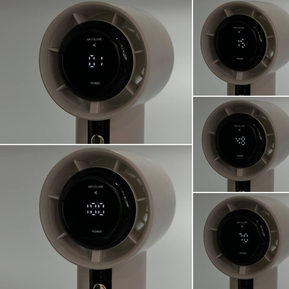 Вентилятор 638 з цифровим дисплеєм 1800mAh (з вбуд. акум.) (16,5см)