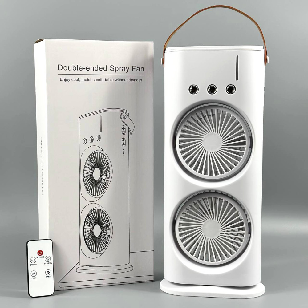 Вентилятор Double Spray Fan LED з контейнером для льоду від USB (37,5см)