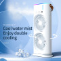 Вентилятор Double Spray Fan LED з контейнером для льоду від USB (37,5см)