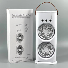 Вентилятор Double Spray Fan LED  з автоповоротом та контейнером для льоду, від USB (37,5см)