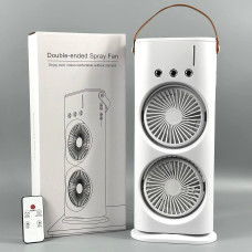 Вентилятор Double Spray Fan LED з автоповоротом та контейнером для льоду (з вбуд. акум.) (37,5см)