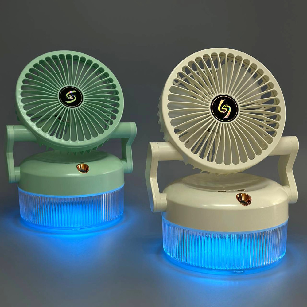 Вентилятор SGD-168 LED настільний з функцією охолодження повітря (з вбуд. акум.) (16,1см)