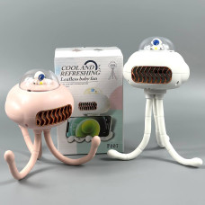 Вентилятор F007 з гнучкими ніжками для кріплення (з вбуд. акум.) (24сm)