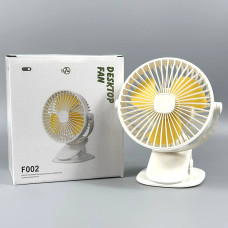 Вентилятор F002 2in1 на прищіпці з регулюванням швидкості (з вбуд. акум.) (20,5cm)