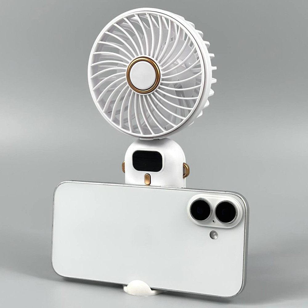 Вентилятор F015 складаний 3in1 Led display (з вбуд. акум.) (19,5см)