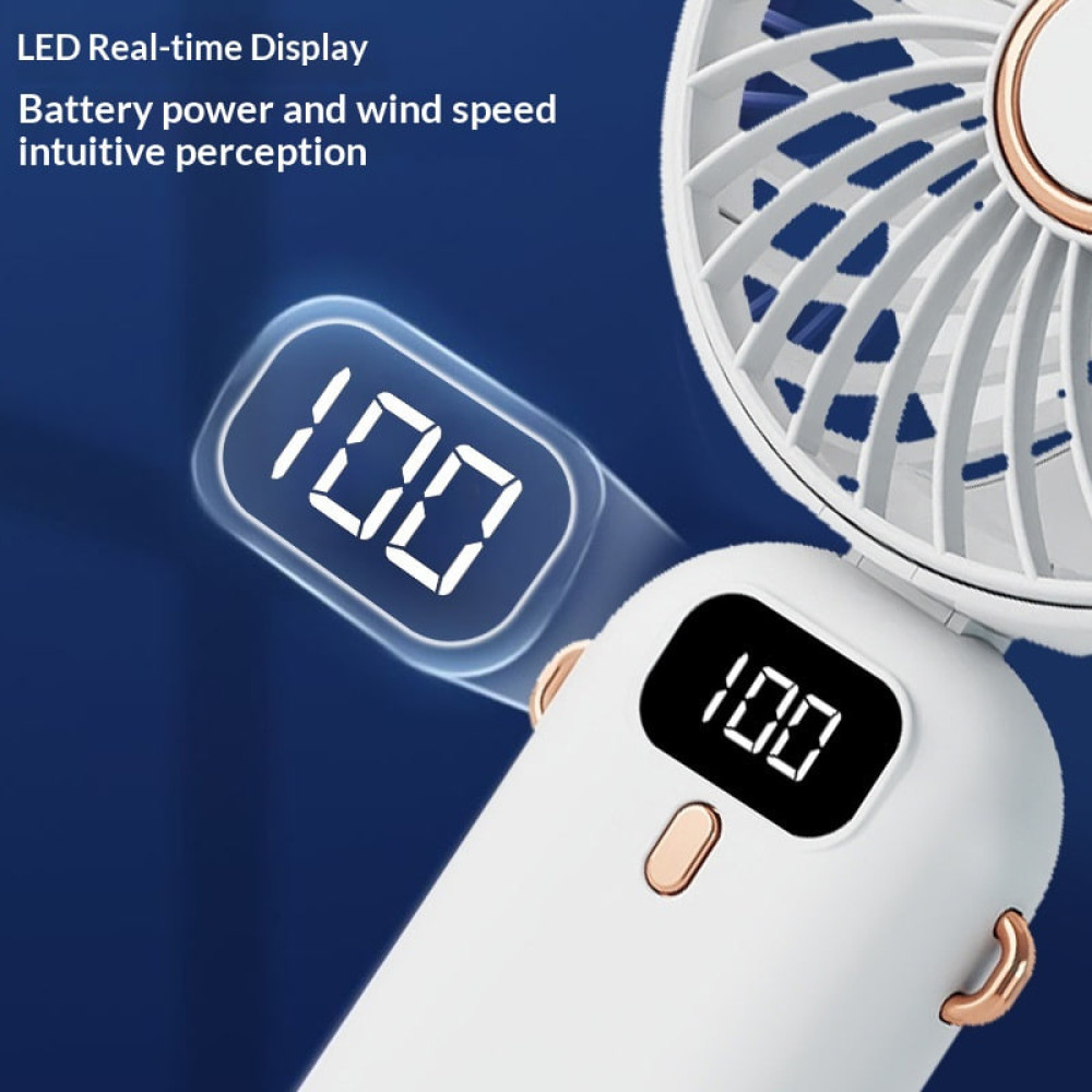 Вентилятор F015 складаний 3in1 Led display (з вбуд. акум.) (19,5см)