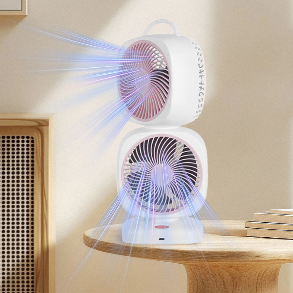 Вентилятор XHS-02 Square Fan–Dual подвійний 4000mAh (з вбуд. акум.) (37,0см)