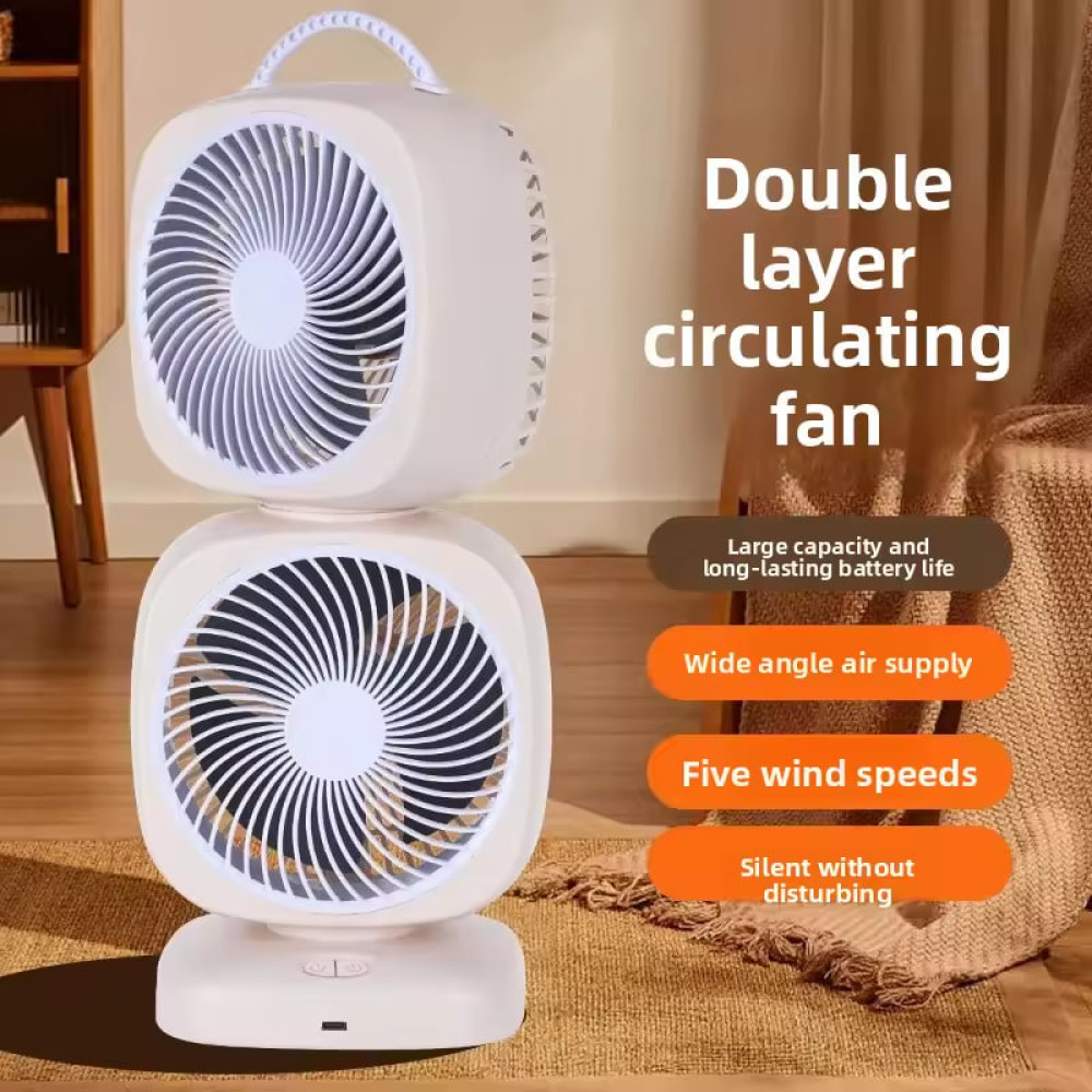 Вентилятор XHS-02 Square Fan–Dual подвійний 4000mAh (з вбуд. акум.) (37,0см)