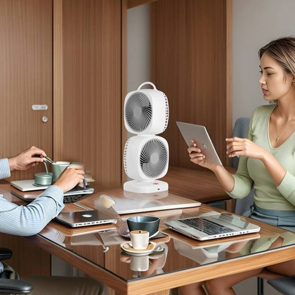 Вентилятор XHS-02 Square Fan–Dual подвійний 4000mAh (з вбуд. акум.) (37,0см)