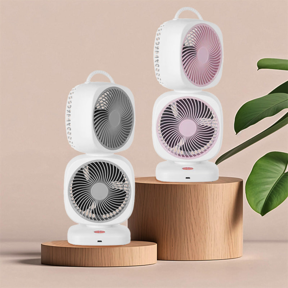 Вентилятор XHS-02 Square Fan–Dual подвійний 4000mAh (з вбуд. акум.) (37,0см)