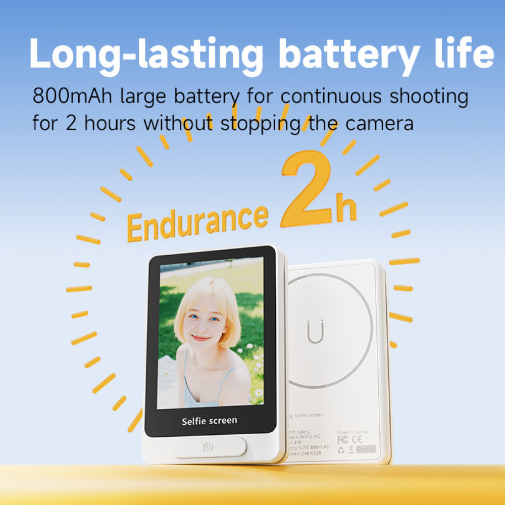 Магнітний екран для селфі задньої камери A1 Mini Vlog Selfie Monitor 800mAh, WiFi 2.4G
