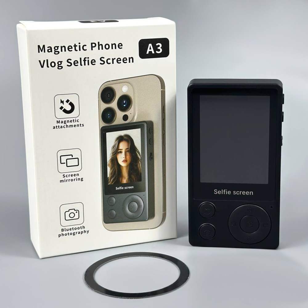 Магнітний екран для селфі задньої камери A3 Mini Vlog Selfie Monitor 800mAh, WiFi 2.4G