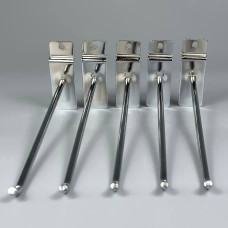 Гачок одинарний хромований на економпанель 190мм (d=6мм)