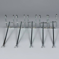 Гачок торговий одинарний хромований на сітку 140мм (d=3мм)