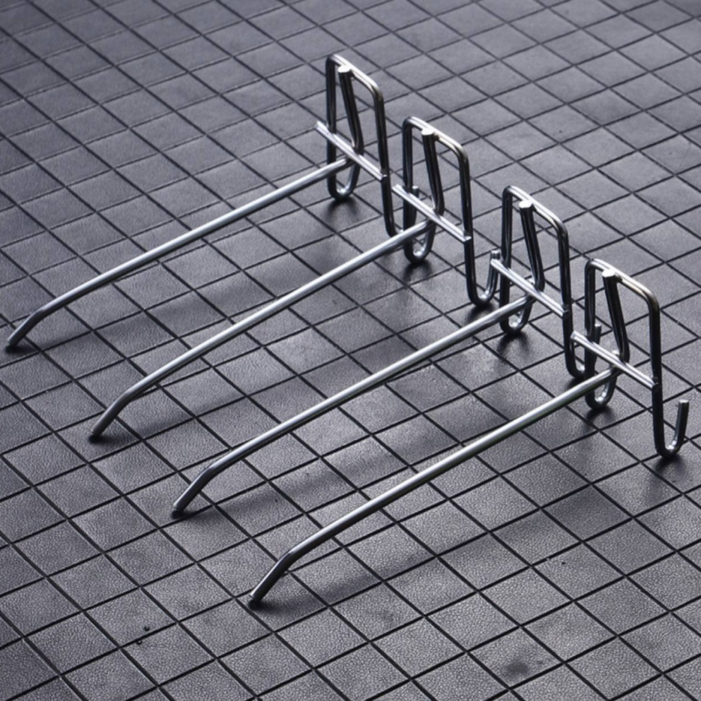 Гачок торговий одинарний хромований на сітку 190мм (d=3мм)