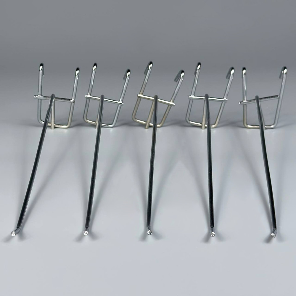 Гачок торговий одинарний хромований на сітку 190мм (d=3мм)