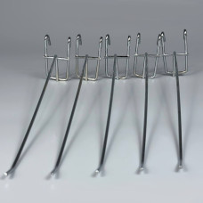 Гачок торговий одинарний хромований на сітку 250мм (d=3мм)