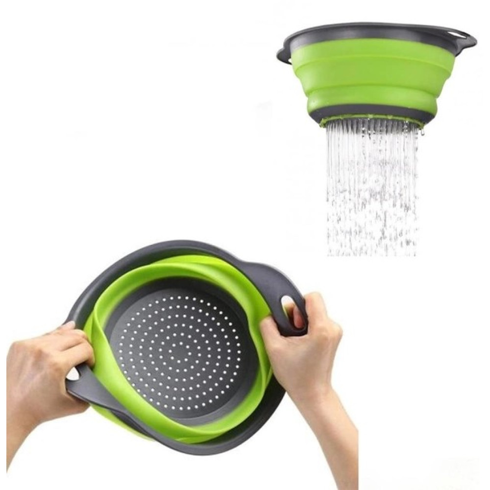 Друшлаг складний силіконовий JM-611 2 в1 Collapsible filter baskets