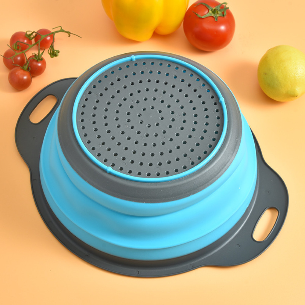 Друшлаг складний силіконовий JM-611 2 в1 Collapsible filter baskets