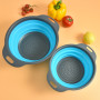Друшлаг складний силіконовий JM-611 2 в1 Collapsible filter baskets