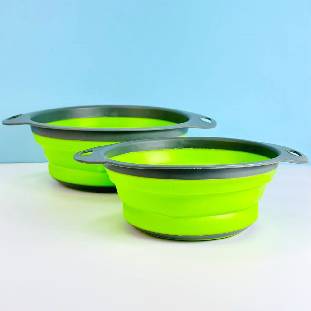 Друшлаг складний силіконовий JM-611 2 в1 Collapsible filter baskets