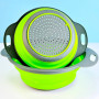 Друшлаг складний силіконовий JM-611 2 в1 Collapsible filter baskets
