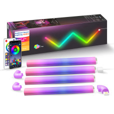 Настінні модульні Smart LED панелі DIY-SLX06 RGBIC 177LED з Bluetooth та пультом, AC 100–240V (набір із 4шт.)