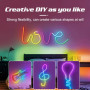 Світлодіодна стрічка (силіконова) RGB-IC Smart Led Neon Rope Light 3m Wi-Fi+Bluetooth, 5V USB з пультом дистанційного керування, IP67