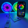 Світлодіодна стрічка (силіконова) RGB-IC Smart Led Neon Rope Light 5m Bluetooth, 12V-220V з пультом дистанційного керування, IP67